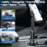 车载水杯座手机支架可折叠水杯手机固定支架汽车水杯座手机支架