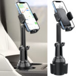 车载水杯座手机支架可折叠水杯手机固定支架汽车水杯座手机支架