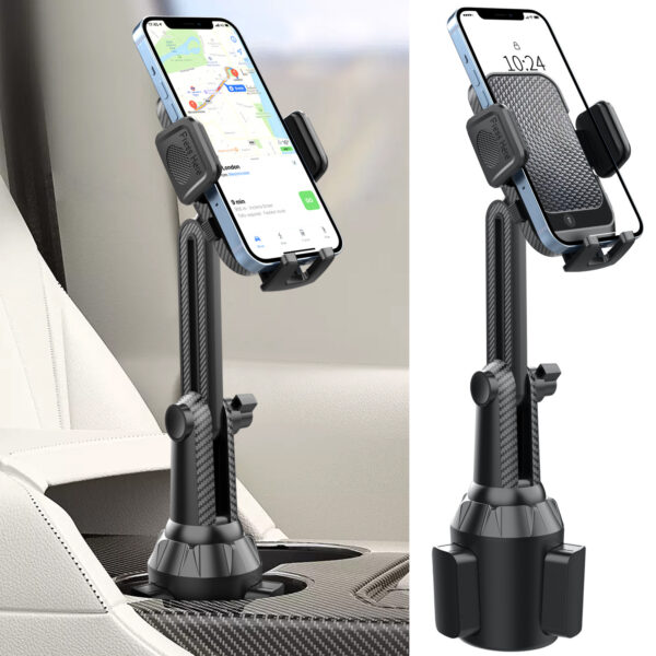 车载水杯座手机支架可折叠水杯手机固定支架汽车水杯座手机支架