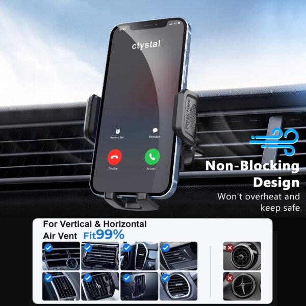 车载手机支架通风出口卡扣式 360度旋转导航汽车通风口车用导航仪