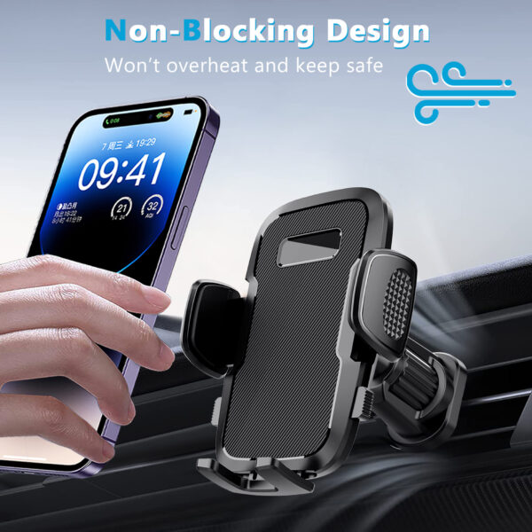 车载手机支架出风口卡扣式360度旋转导航汽车通风口车用导航仪