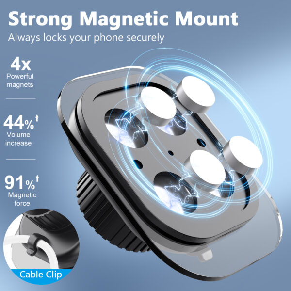 磁铁手机支架磁吸粘贴式车载手机支架汽车仪表台强磁导航支架