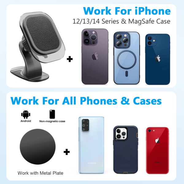 磁铁手机支架磁吸粘贴式车载手机支架汽车仪表台强磁导航支架