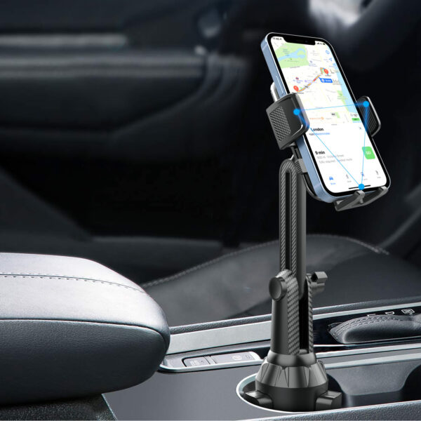 车载水杯座手机支架 可折叠防滑 汽车水杯架手机固定支架