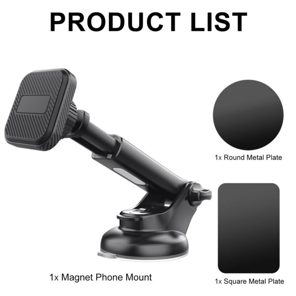 车载磁吸手机支架汽车仪表台挡风玻璃吸盘式可伸缩磁铁导航支架