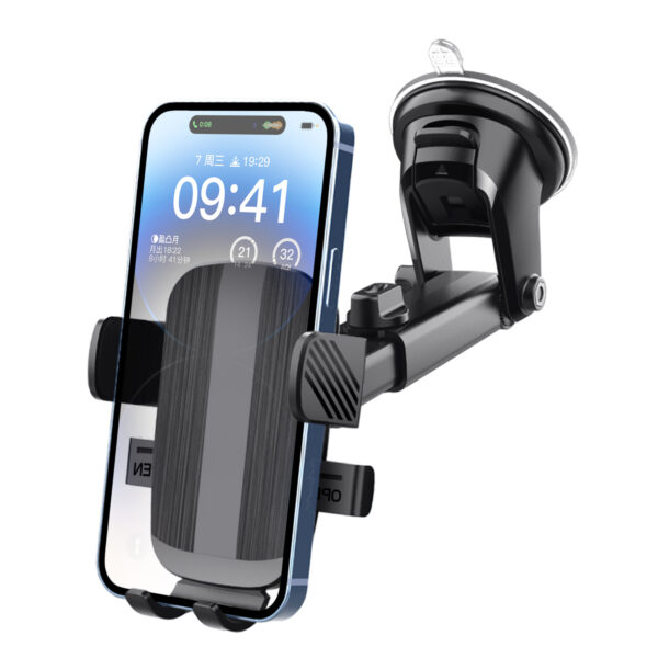 车载手机支架汽车仪表台挡风玻璃吸盘式可伸缩自动锁手机导航支架