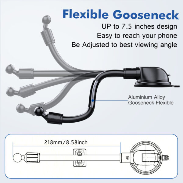 车载软管手机支架汽挡风玻璃中控台仪表台吸盘式导航手机支架
