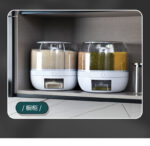 收纳盒多用六分格密封米桶米箱