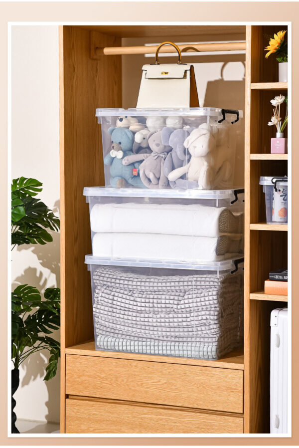 大号家用收纳箱衣服玩具收纳盒塑料带盖加厚卧室被子储物整理箱