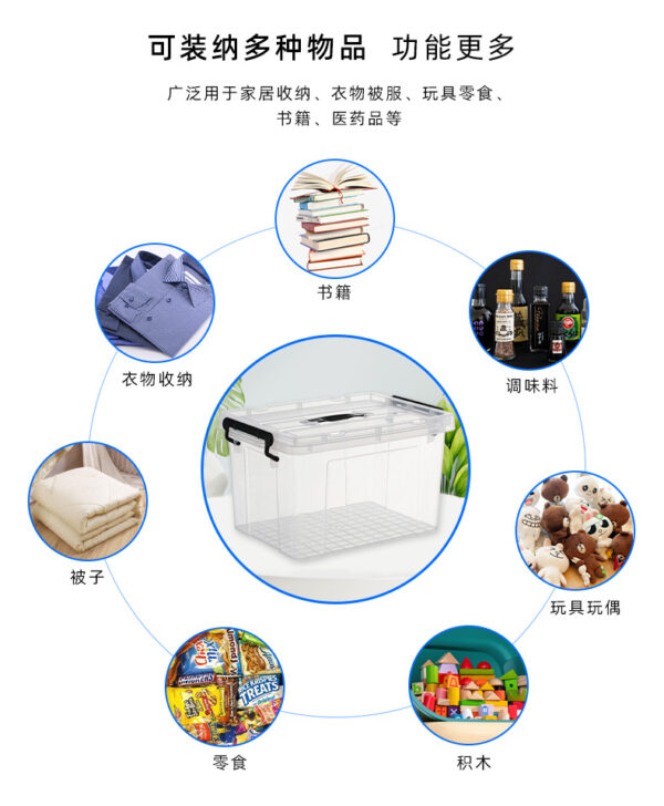 大号家用收纳箱衣服玩具收纳盒塑料带盖加厚卧室被子储物整理箱