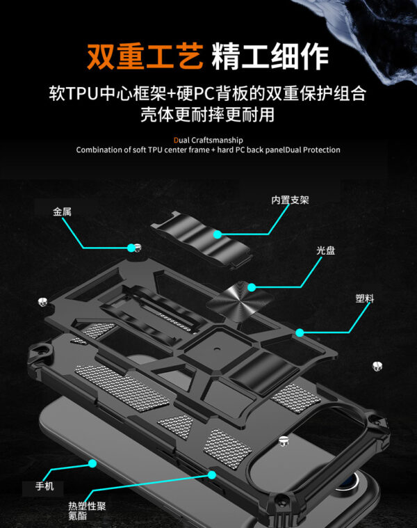 Pixel 10 Pro八一迷彩铠甲手机壳苹果7Plus支架防摔保