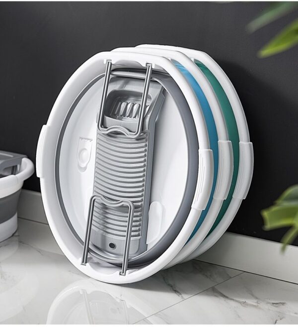 可折叠洗衣盆带搓板一体家用婴儿宝宝家用加大加深加厚学生宿舍用