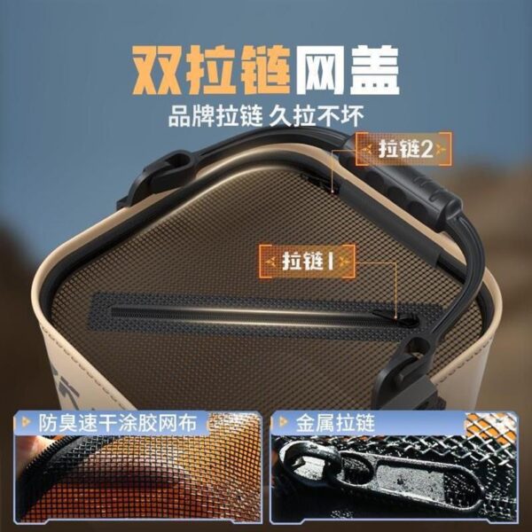 打水桶 钓鱼路亚野钓可折叠手提鱼护装鱼桶户外鱼箱活鱼桶