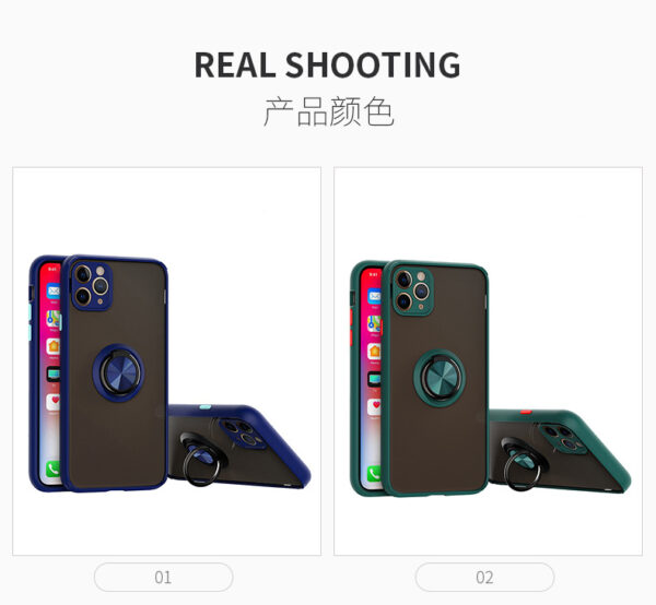 苹果11PROMAX手机壳轻薄防摔TPU硅胶手机套pc保护壳指环支架