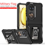 华为P50 Pocket手机壳军旗磁吸支架简约后盖式手机保护套防摔