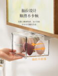 浴室卫生间化妆品棉签口红收纳盒抽屉式置物盒卸妆棉镜柜透明盒子