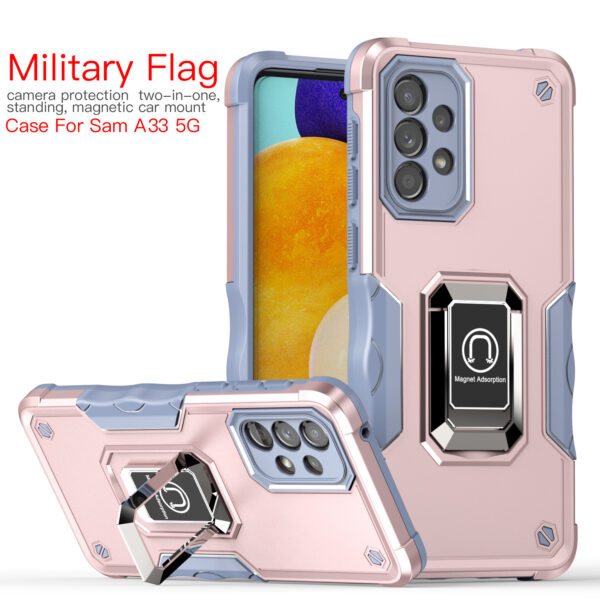 三星Galaxy A33 5G手机壳防摔军旗指环后盖磁吸手机保护套