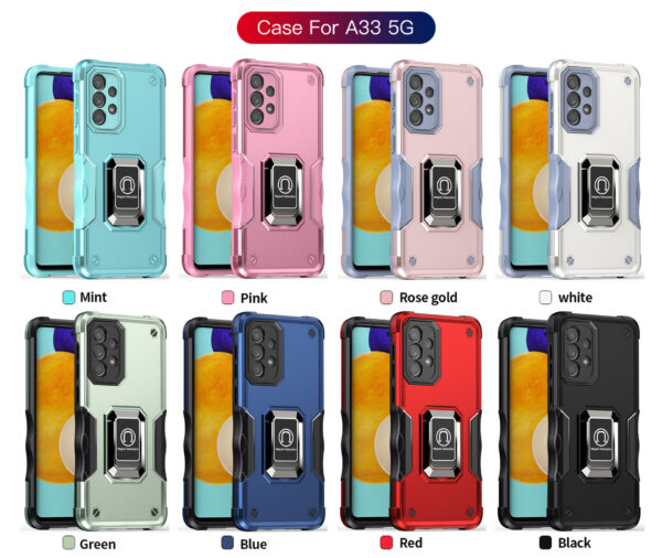 三星Galaxy A33 5G手机壳防摔军旗指环后盖磁吸手机保护套