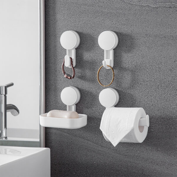 吸盘挂钩强力承重免打孔浴室壁挂置物架卫生间卷纸挂架