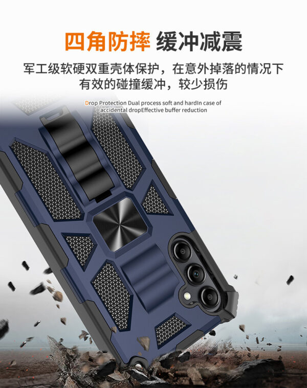 三星A15 Ultra八一铠甲防摔手机壳 A52车载支架跨境A15保护套