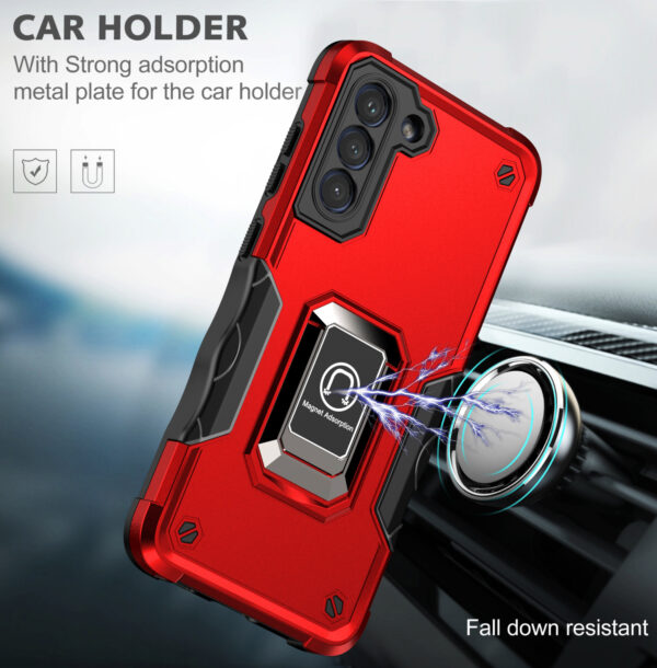 三星Galaxy S21 FE手机壳防摔军旗指环车载磁吸手机保护套