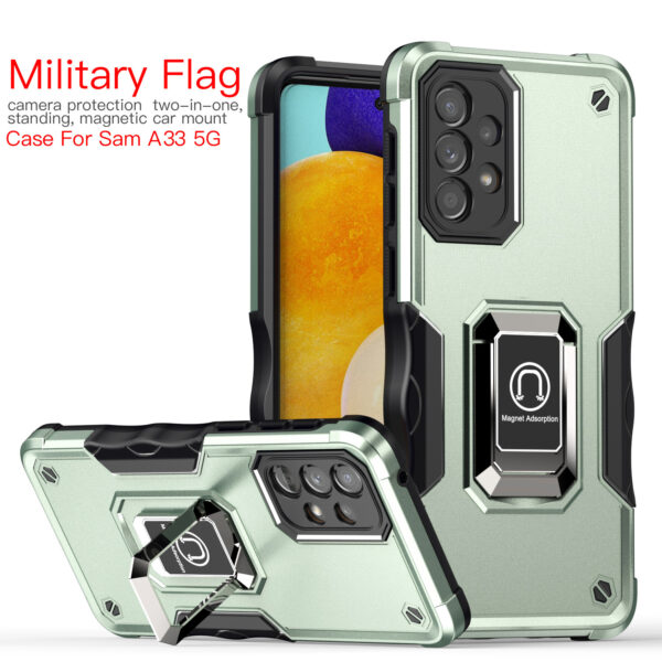 三星Galaxy A33 5G手机壳防摔军旗指环后盖磁吸手机保护套