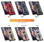 三星Galaxy Z Flip4手机壳八一迷彩磁吸支架防摔手机保护套