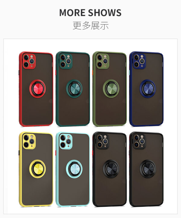 苹果11PROMAX手机壳轻薄防摔TPU硅胶手机套pc保护壳指环支架