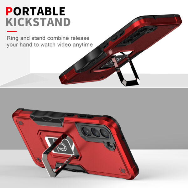 三星Galaxy S21 FE手机壳防摔军旗指环车载磁吸手机保护套