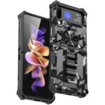 三星Galaxy Z Flip4手机壳八一迷彩磁吸支架防摔手机保护套